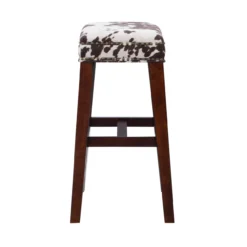 Baldwin Brown Cow Print Nailhead Bar Stool 12 Baldwin Brown Cow Print Nailhead Bar Stool -Home Furniture 810543359 5