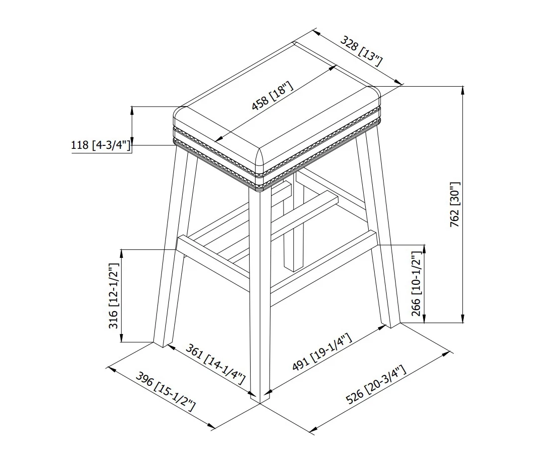 Baldwin White & Black Cow Print Nailhead Bar Stool 7 Baldwin White & Black Cow Print Nailhead Bar Stool - Image 5