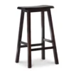 Maury 29" Dark Brown Wooden Saddle Stool -Home Furniture 810543378 1