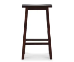 Maury 29" Dark Brown Wooden Saddle Stool 9 Maury 29" Dark Brown Wooden Saddle Stool -Home Furniture 810543378 3