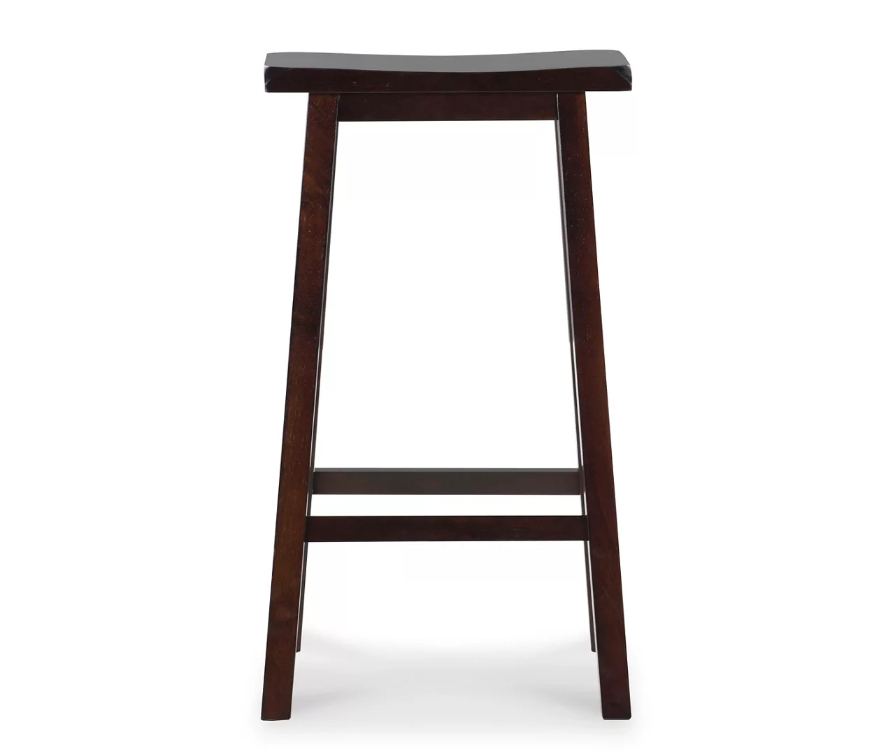 Maury 29" Dark Brown Wooden Saddle Stool 5 Maury 29" Dark Brown Wooden Saddle Stool - Image 3