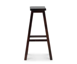 Maury 29" Dark Brown Wooden Saddle Stool 10 Maury 29" Dark Brown Wooden Saddle Stool -Home Furniture 810543378 4