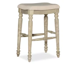 Bristol Whitewash Backless Bar Stool