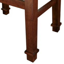 Clark Dark Cherry & Black Upholstered Faux Leather Backless Bar Stool -Home Furniture 810543402 4