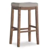 Brooke Gray & Rustic Brown Backless Nailhead Bar Stool 1 Brooke Gray & Rustic Brown Backless Nailhead Bar Stool -Home Furniture 810543424 1