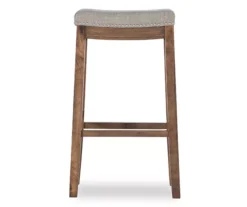 Brooke Gray & Rustic Brown Backless Nailhead Bar Stool -Home Furniture 810543424 3