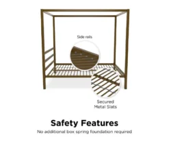 DHP Cara Metal Canopy Bed -Home Furniture 810543768 1