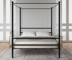 DHP Kate Black Metal Full Canopy Bed -Home Furniture 810543780 5