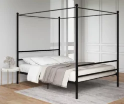 DHP Kate Black Metal Full Canopy Bed -Home Furniture 810543780 6