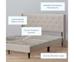 Brookside Isabelle Upholstered Wingback Bed 32 Brookside Isabelle Upholstered Wingback Bed -Home Furniture 810547603 810547607 810547628 810547611 2 1