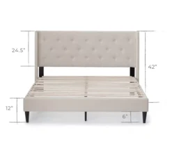 Brookside Isabelle Upholstered Wingback Bed 33 Brookside Isabelle Upholstered Wingback Bed -Home Furniture 810547603 810547607 810547628 810547611 3 1