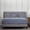 Isabelle Stone Upholstered Twin Wingback Bed -Home Furniture 810547604 810547608 810547627 810547612 1