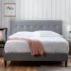 Brookside Cara Square Tufted Platform Bed -Home Furniture 810547644 810547649 810547659 810547654 1