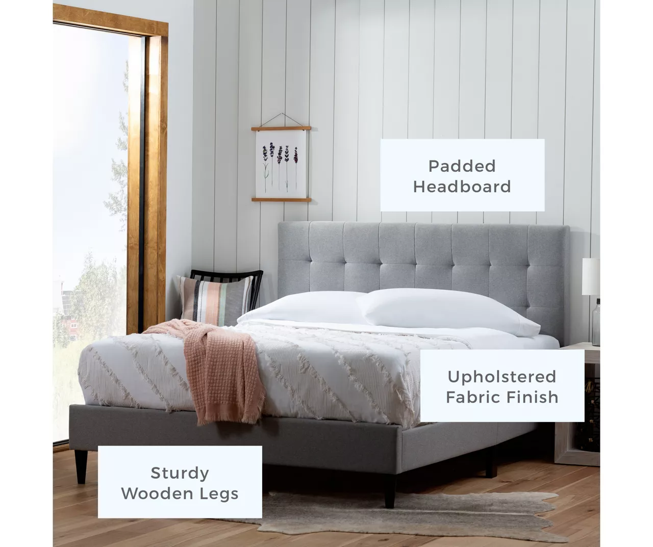 Brookside Cara Square Tufted Platform Bed 8 Brookside Cara Square Tufted Platform Bed - Image 6