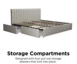 Brittany Gray Upholstered King Storage Bed -Home Furniture 810548782 5