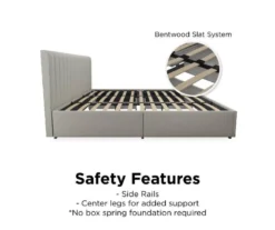 Brittany Gray Upholstered King Storage Bed -Home Furniture 810548782 6