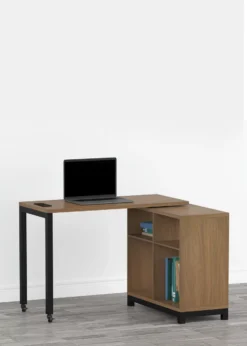 Seven Hills Acorn Metal & Melamine 4-Cube Pivot Desk With USB Charging -Home Furniture 810561090 11