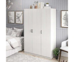 Ivory Oak 3-Door Storage Wardrobe -Home Furniture 810561398 51