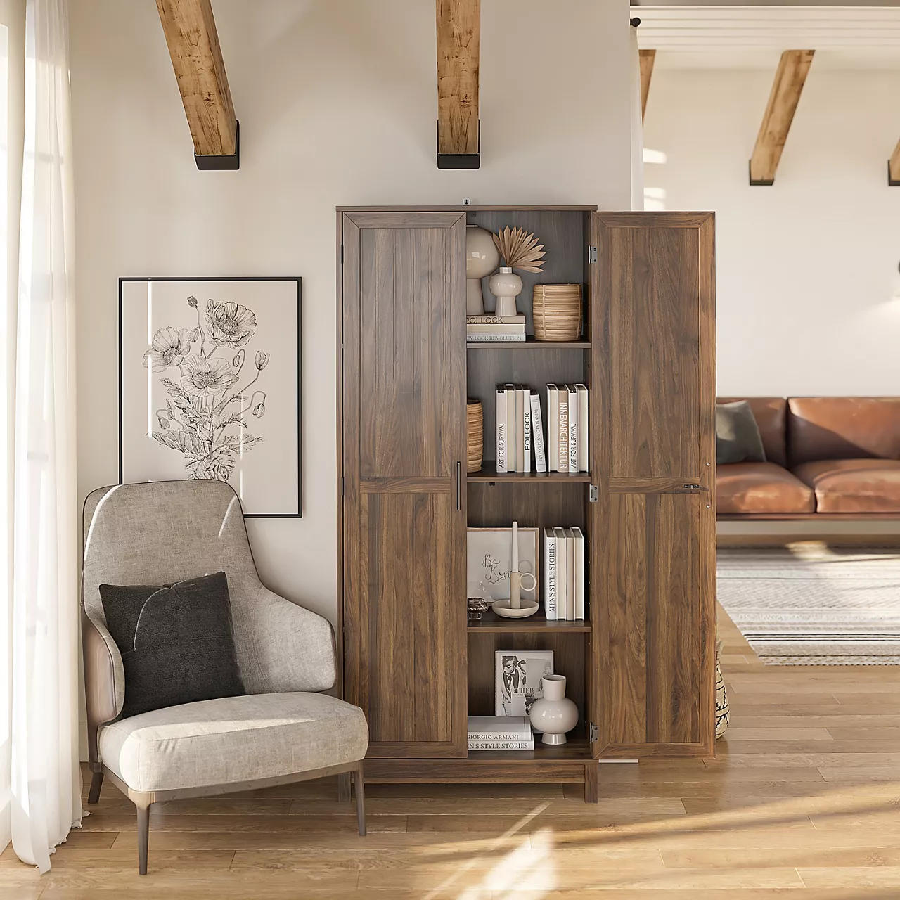 Seven Hills Columbia Walnut 2-Door Storage Cabinet 8 Seven Hills Columbia Walnut 2-Door Storage Cabinet - Image 6