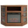 48" Brown Corner Electric Fireplace Console 1 48" Brown Corner Electric Fireplace Console -Home Furniture 810570725