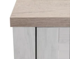 54" 2-Tone Shutter Door Electric Fireplace Console -Home Furniture 810571321 2