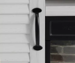 54" 2-Tone Shutter Door Electric Fireplace Console -Home Furniture 810571321 3