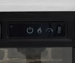 54" 2-Tone Shutter Door Electric Fireplace Console -Home Furniture 810571321 4