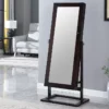 Espresso Cheval Mirror Armoire -Home Furniture 810575930 2 1