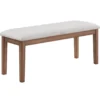 Marley Light Walnut Upholstered Dining Bench -Home Furniture 810579500