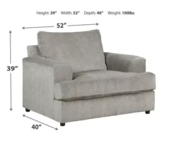 Soletren Ash Oversize Armchair -Home Furniture 810587413 21