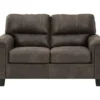 Navi Smoke Faux Leather Loveseat -Home Furniture 810587444 3