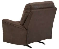 Navi Chestnut Faux Leather Rocker Recliner -Home Furniture 810587485 2