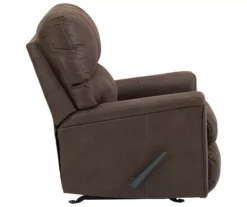 Navi Chestnut Faux Leather Rocker Recliner -Home Furniture 810587485 5