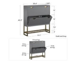 CosmoLiving Brielle Entryway Shoe Storage Cabinet 19 CosmoLiving Brielle Entryway Shoe Storage Cabinet -Home Furniture 810589010 3