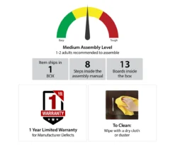 CosmoLiving Westerleigh Lift Top Desk -Home Furniture 810589032 2