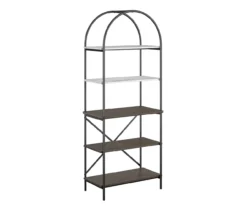Vivinne Gray 5-Shelf Bookcase 9 Vivinne Gray 5-Shelf Bookcase -Home Furniture 810589034 2