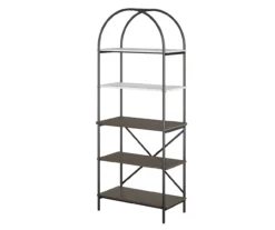 Vivinne Gray 5-Shelf Bookcase 10 Vivinne Gray 5-Shelf Bookcase -Home Furniture 810589034 3