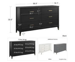 CosmoLiving Westerleigh 6-Drawer Dresser -Home Furniture 810589234 2