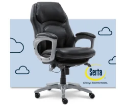 Delvin Black Bonded Leather Office Chair 17 Delvin Black Bonded Leather Office Chair -Home Furniture 810590317 1