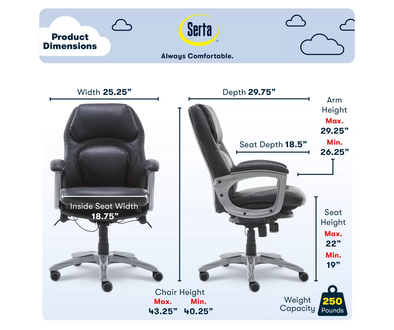 Delvin Black Bonded Leather Office Chair 5 Delvin Black Bonded Leather Office Chair - Image 3