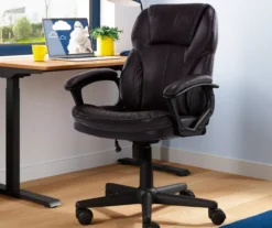 Mitchell Roasted Chestnut Vegan Leather Office Chair 19 Mitchell Roasted Chestnut Vegan Leather Office Chair -Home Furniture 810590318 2