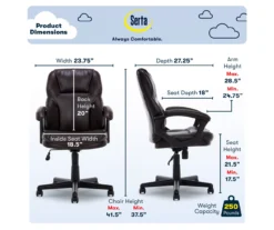 Mitchell Roasted Chestnut Vegan Leather Office Chair 20 Mitchell Roasted Chestnut Vegan Leather Office Chair -Home Furniture 810590318 6