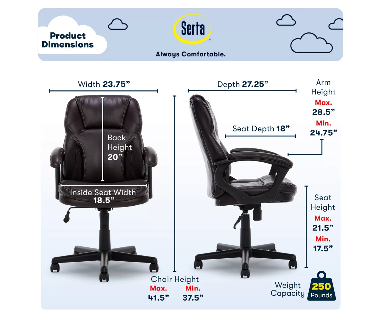 Mitchell Roasted Chestnut Vegan Leather Office Chair 7 Mitchell Roasted Chestnut Vegan Leather Office Chair - Image 5