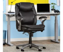 Anniston Black Bonded Leather Office Chair 12 Anniston Black Bonded Leather Office Chair -Home Furniture 810590373 2