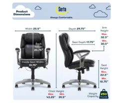 Anniston Black Bonded Leather Office Chair 13 Anniston Black Bonded Leather Office Chair -Home Furniture 810590373 6