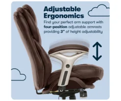 Claremont Chestnut Brown Bonded Leather Office Chair 24 Claremont Chestnut Brown Bonded Leather Office Chair -Home Furniture 810590393 11