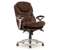 Claremont Chestnut Brown Bonded Leather Office Chair 16 Claremont Chestnut Brown Bonded Leather Office Chair -Home Furniture 810590393 4