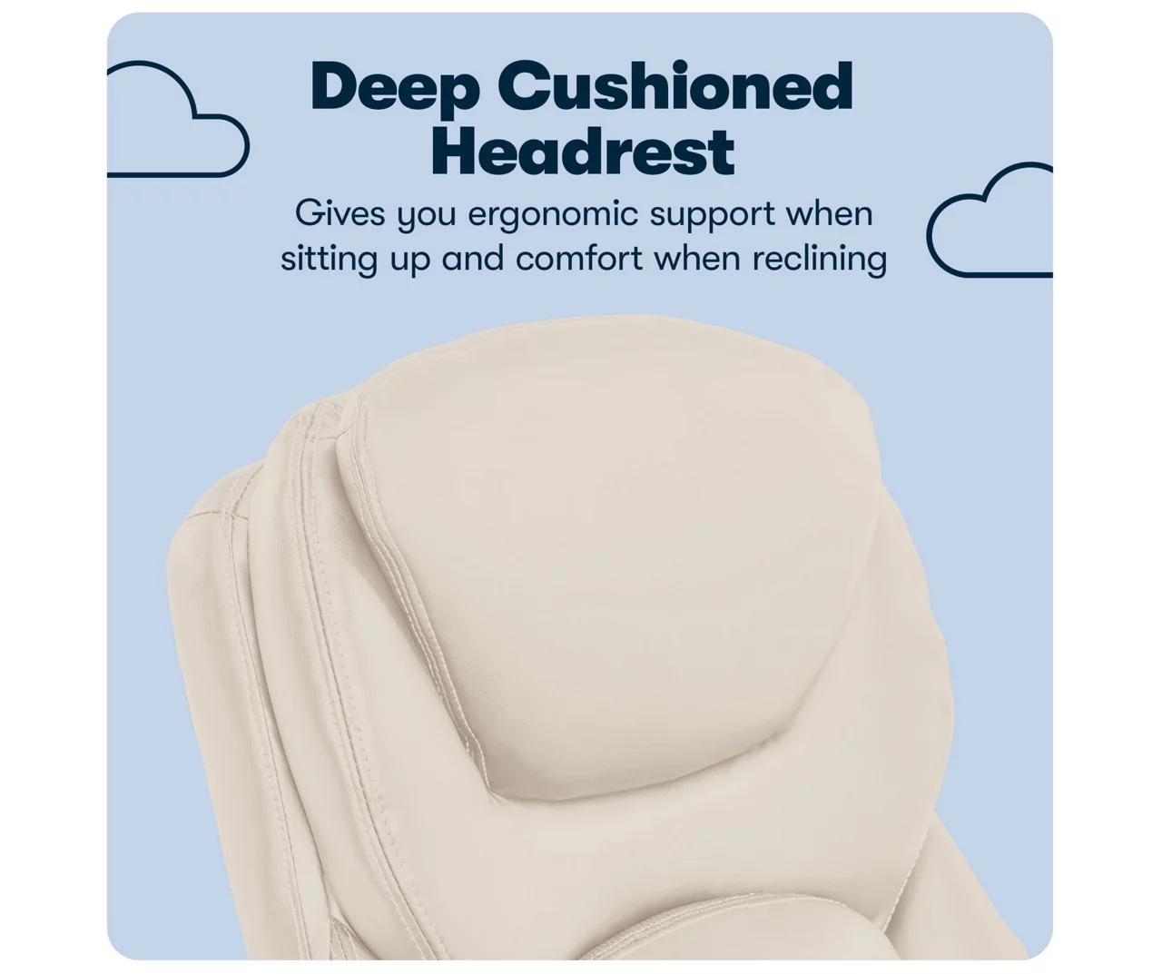 Claremont Ivory Bonded Leather Office Chair 11 Claremont Ivory Bonded Leather Office Chair - Image 9