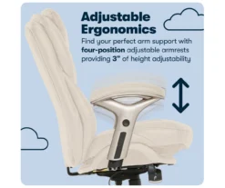 Claremont Ivory Bonded Leather Office Chair 24 Claremont Ivory Bonded Leather Office Chair -Home Furniture 810590394 11