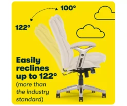 Claremont Ivory Bonded Leather Office Chair 21 Claremont Ivory Bonded Leather Office Chair -Home Furniture 810590394 8